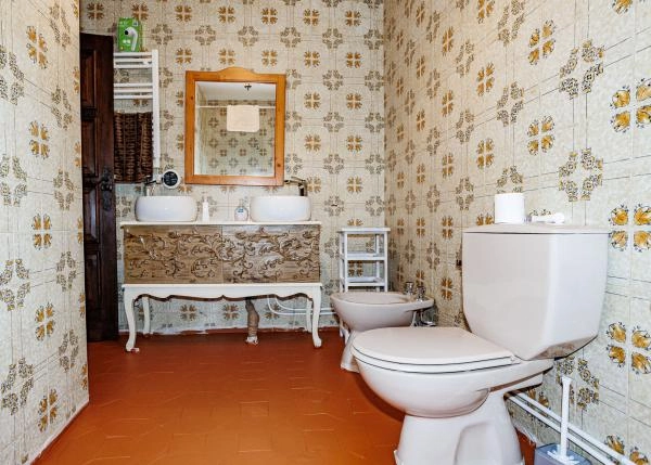 1793-Galicia, Arzua, Pazo, baño 2