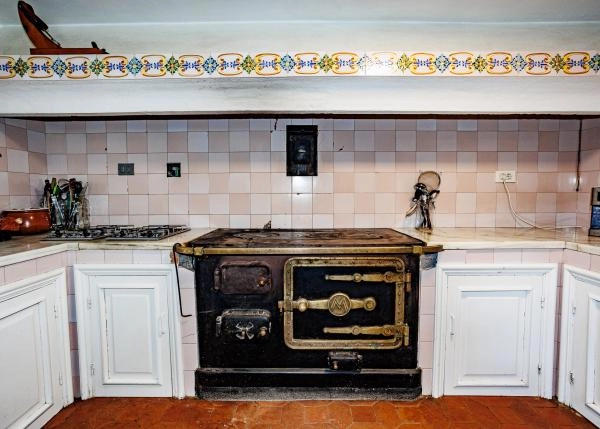 1793-Galicia, Arzua, Pazo, cocina 1