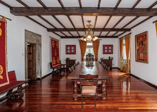 1793-Galicia, Arzua, Pazo, comedor 2