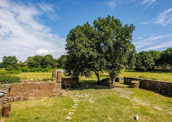 1793-Galicia, Arzua, Pazo, jardin trasera 2
