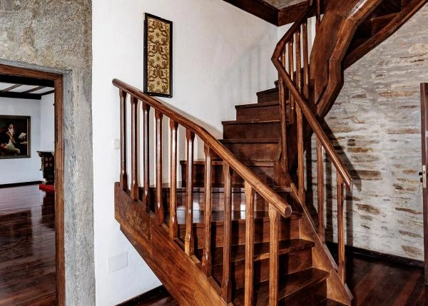 1793-Galicia, Arzua, Pazo, escalera 