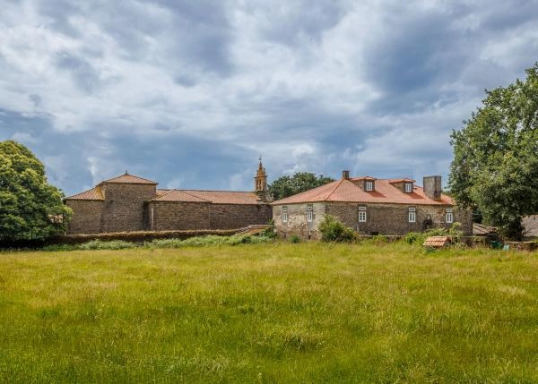 1793-Galicia, Arzua, Pazo vista desde finca 1