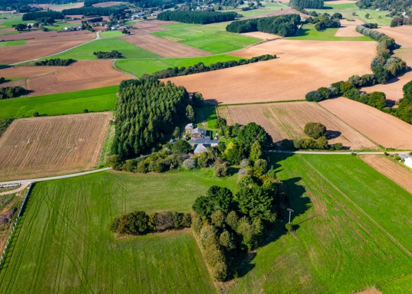 Galicia, Lugo, Castro de Rei, casa de campo, vista area 1