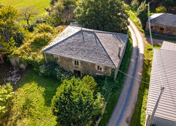 Galicia, Lugo, castro de Rei, casa de campo, vista area 2