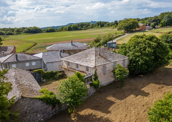  Galicia, Lugo, Picato, Country House, arial view 1