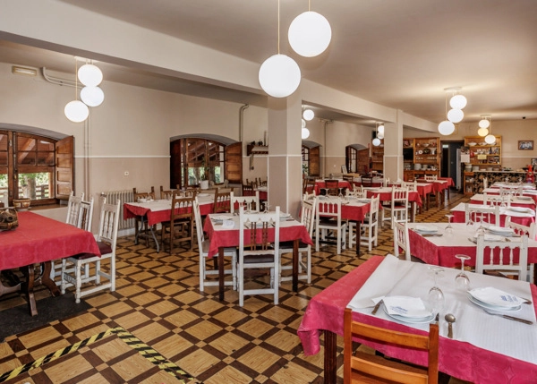 1866- Leon, El Bierzo, Toreno, hotel, restaurante comedor