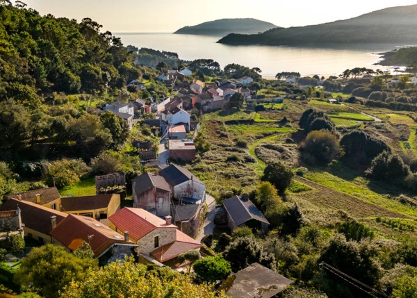 1875- Galicia, Coruña, Cee, Estorde, casa de playa, vista del mar