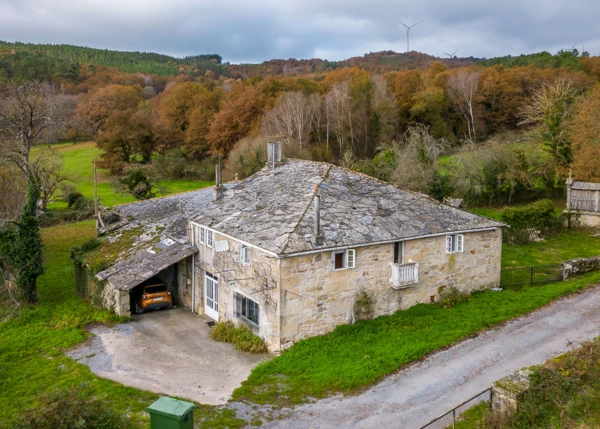 Galicia, Lugo, Sarria, country house arial view 1