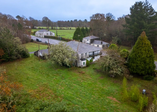 Galicia, Lugo, Guitiriz, country house arial view 1