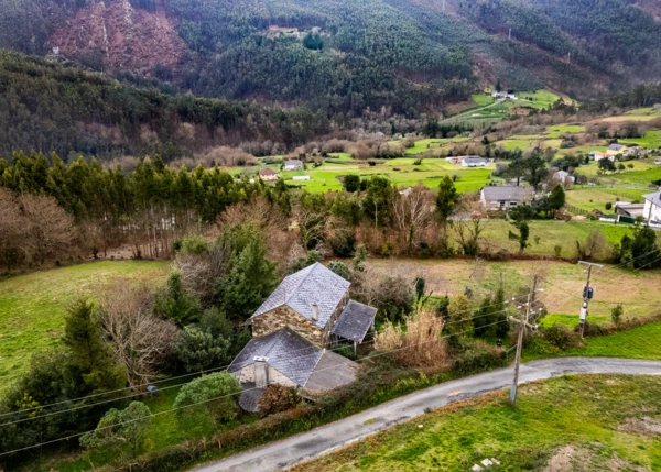  Galicia, Coruña, san Sadurniño, country house, arial view 2