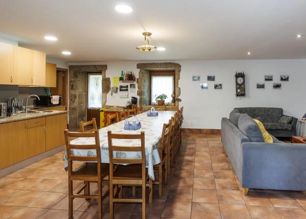 Galicia, Ourense, Cea, dining room/kitchen 