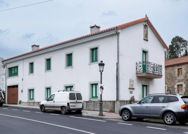 Galicia, Coruña, Sobrado, pilgrim hostal, street view 1