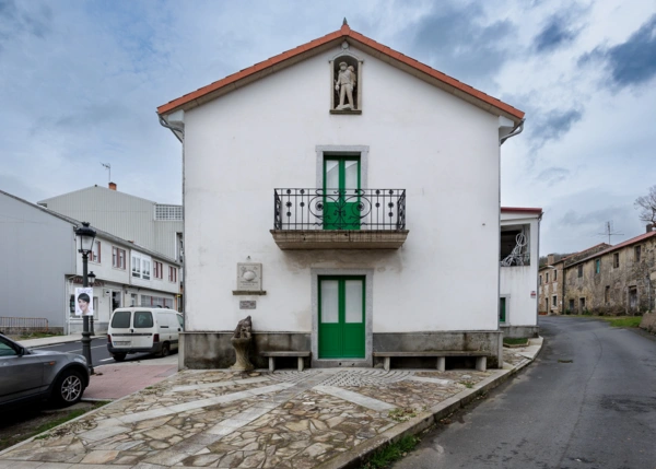 Galicia, Coruña, Sobrado, pilgrim hostal, street view 2