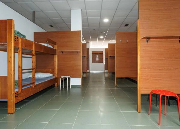 1975-Galicia, O Pino, pilgrims hostal, bedroom 5 