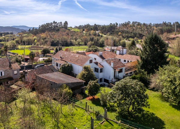 1977- Galicia, Caldas de Reis, country house, Arial view