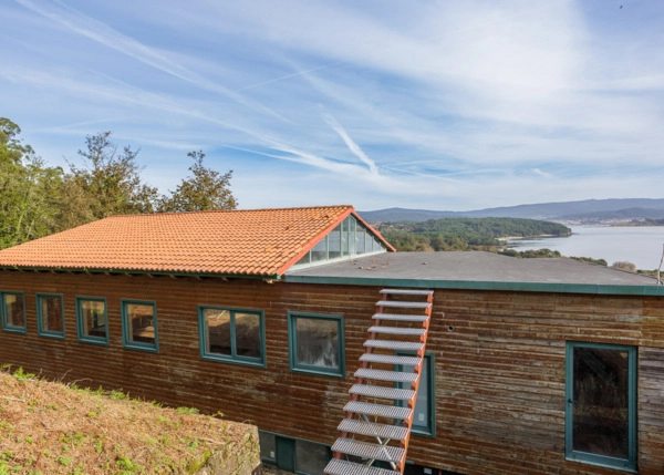 Galicia, La Coruña, Siavo, Noia, vista desde tierra encima