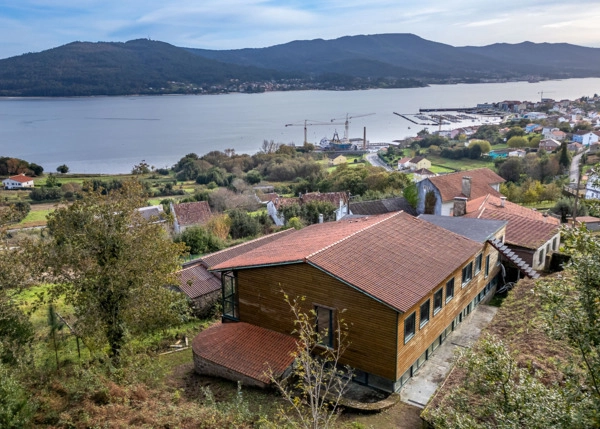 Galicia, La Coruña, Siavo, Noia, arial view 3