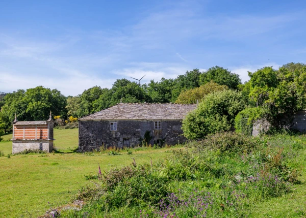 1763- Galicia, Lugo, Sarria view from fields 1