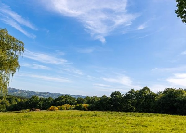 Galicia, Lugo, Sarria vista desde campos 6