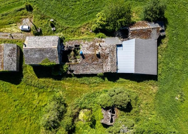 Galicia, Lugo, Cospeito, country house arial view 7