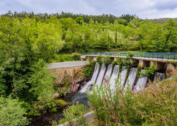  Asturias,  Castropol dam arial view 