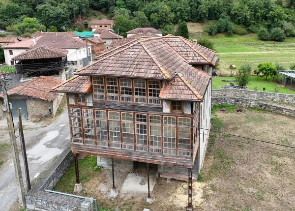 Asturias, Salas, Barcenas, arial view 2
