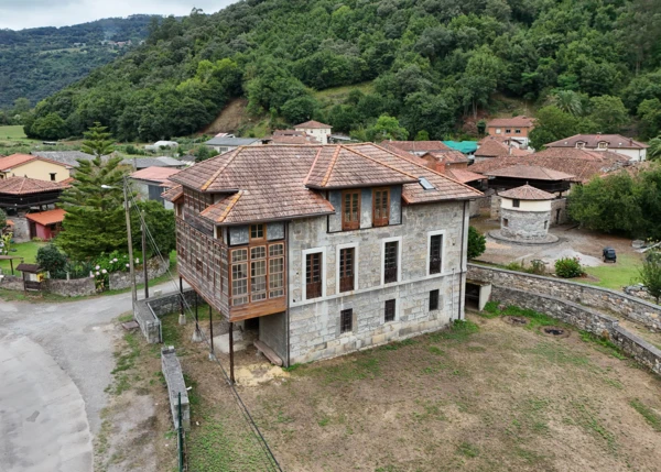 Asturias, Salas, Barcenas, arial view 1