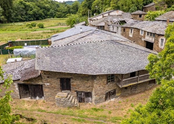 Galicia, Lugo, Samos, Arial view 8