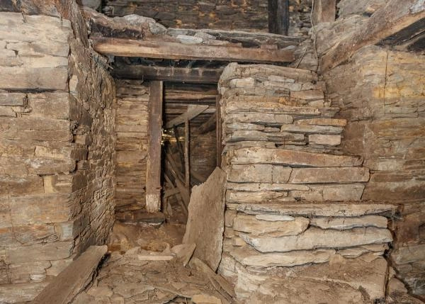 Galicia, Lugo, Samos, staircase