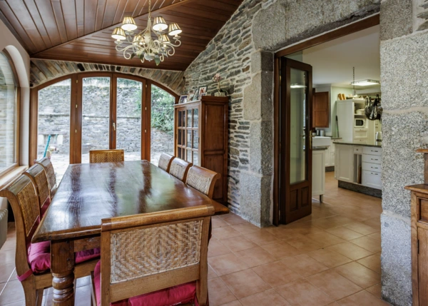 Galicia. Lugo, house with pool, dining area 1