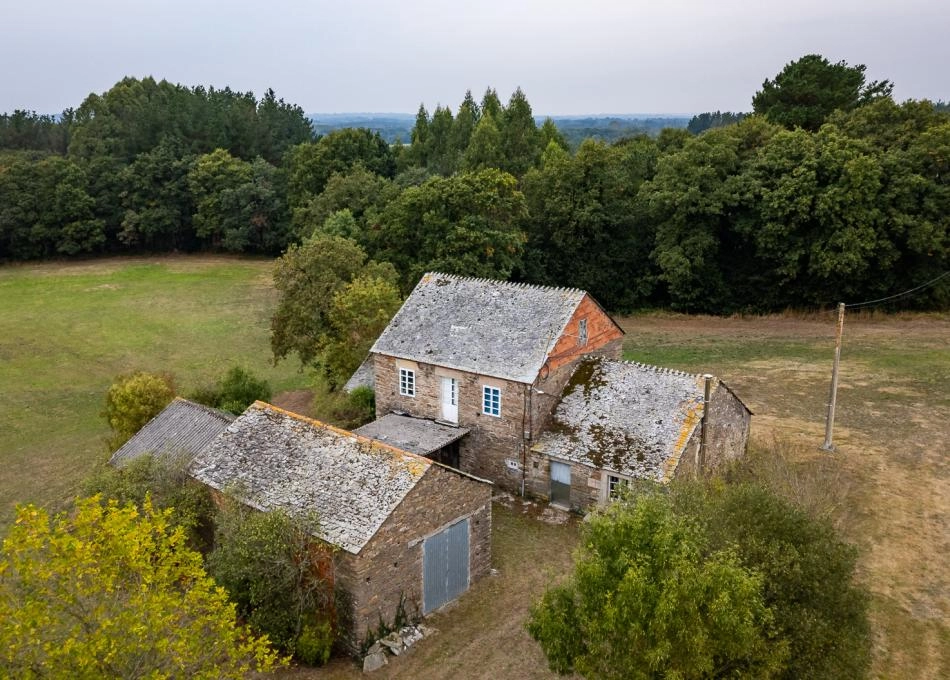 Galicia, Lugo, Cospeito, Momancos, arial view 1