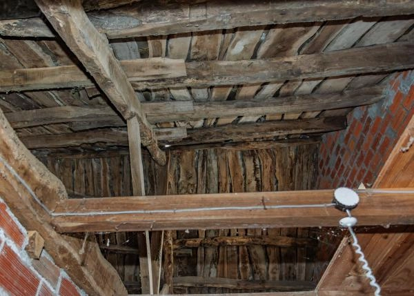 Galicia, Lugo, Cospeito, Momancos, tejado interior