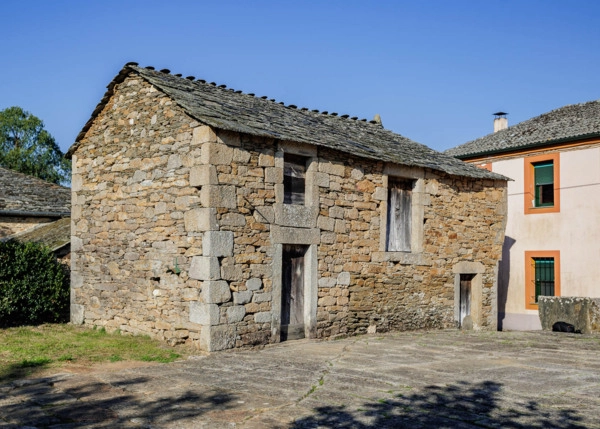 2128 - Galica, Lugo, Outeiro de Rei, vista de la eira