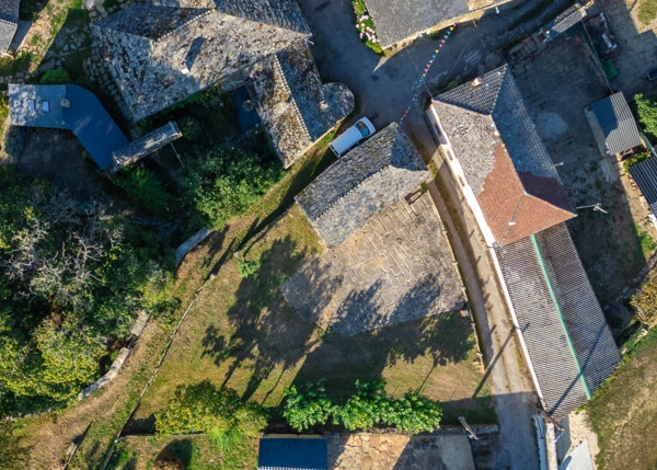 2128 - Galicia, Lugo, Outeiro de Rei, aerial view 2