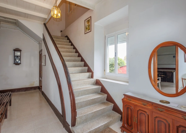 Galicia, Lugo, Vilapene, hall with staircase