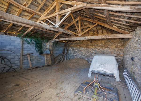 Galicia, Lugo, Becerreá, interior barn