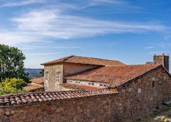 Galicia, Pontevedra, La Estrada, Berres, arial view 5
