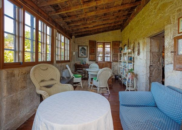 Galicia, Pontevedra, La Estrada, Country House, glassed terrace 