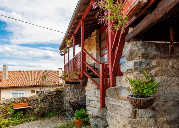 Galicia, Ourense, Ribeira Sacra, rural hotel balcony